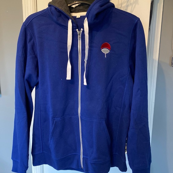 Hot Topic | Tops | Navy Blue Naruto Zip Hoodie Never Worn Size M | Poshmark